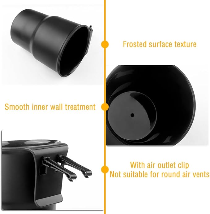Hanging Cup Holder for Car Air Vents/Windows,Multi-Function Car Cup Holder Organizer/Car Trash Can,Universal Car Window Cup Holders with 2 Hooks Fits Most Cup Types (Black)