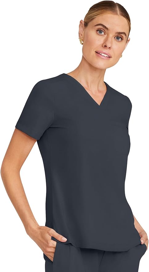 Healing Hands Women's Tops V-Neck Scrub Top Tuck-in with Welt Chest Pocket HH755