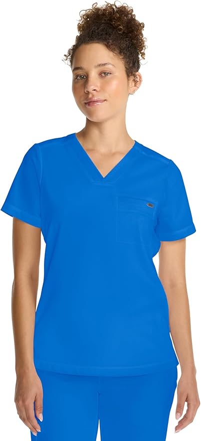 Healing Hands Women's Tops V-Neck Scrub Top Tuck-in with Welt Chest Pocket HH755
