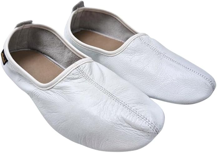 Womens Indoor Leather Slippers Traditional Babouche House Shoes Barefoot Moccasin