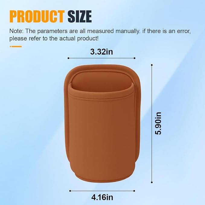 YoRise Leather Car Cup Holder, Scratch-Resistant Clip-On Auto Door Beverage Holders, Universal Hanging Vehicle Back Seat Drink Pocket Organizer for Soda Cans, Water Bottles, Coffee (Orange)