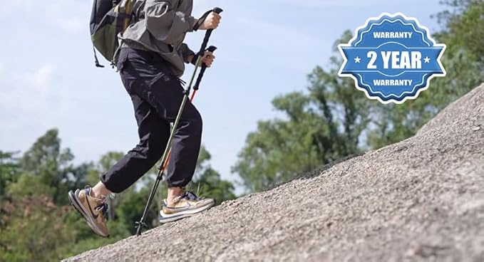 Selfie Trekking Pole – Ultralight 7075 Aluminum Hiking Poles with Built-in 1/4” Mount, Selfie Clamp, Tripod & Camera Kit – Adjustable Flip-Lock Walking Stick for Men & Women