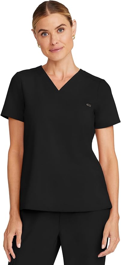 Healing Hands Women's Tops V-Neck Scrub Top Tuck-in with Welt Chest Pocket HH755