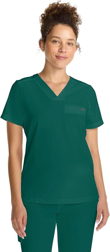Healing Hands Women's Tops V-Neck Scrub Top Tuck-in with Welt Chest Pocket HH755