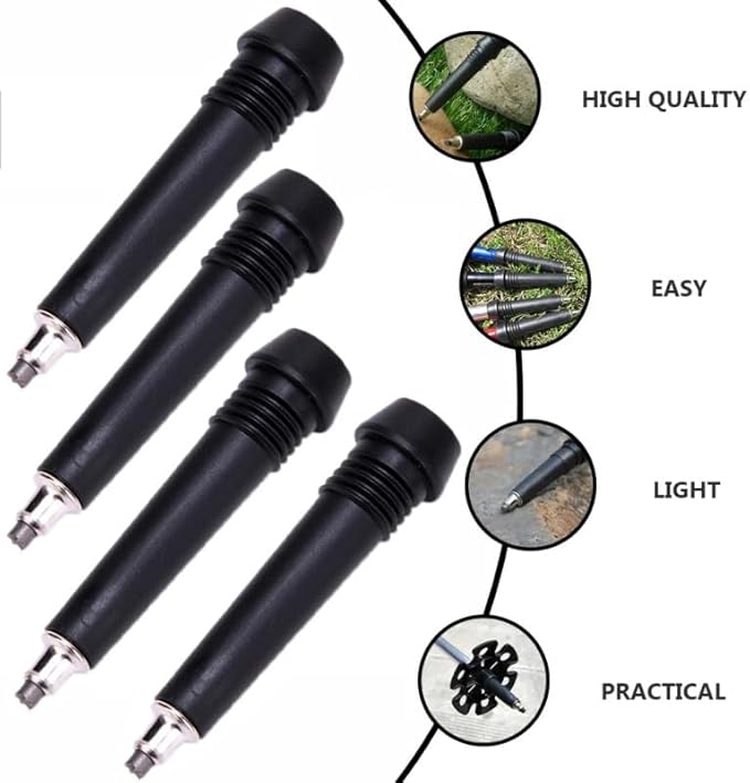 5 Pack Trekking Poles Carbide Tips Replacement Universal Tungsten Steel Rod End Tip for Outdoor Hiking Stick Cane Climbing Walking Pole Gear Worn Repair Accessories