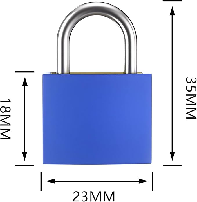 5 Pcs Suitcase Locks with Keys, Small Padlock with Key, Luggage Padlocks, Mini Keyed Padlock for Travel Bags, School Gym Locker, Toolbox - 23mm (Colorful)
