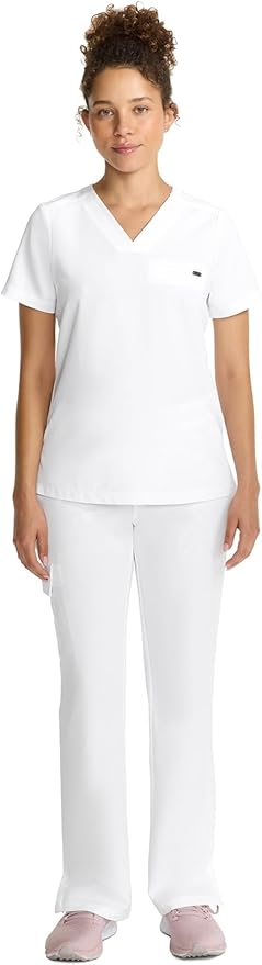 Healing Hands Women's Tops V-Neck Scrub Top Tuck-in with Welt Chest Pocket HH755