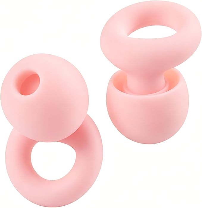 Ear Plugs for Noise Reduction–Super Soft, Reusable Hearing Protection in Flexible Silicone for Sleep, Noise Sensitivity & Flights-8 Ear Tips in XS/S/M/L–27dB Noise Cancelling–Pink