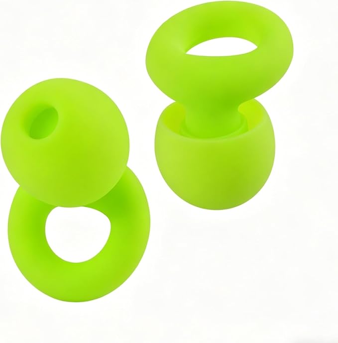 Ear Plugs for Noise Reduction–Super Soft, Reusable Hearing Protection in Flexible Silicone for Sleep, Noise Sensitivity & Flights-8 Ear Tips in XS/S/M/L–27dB Noise Cancelling–Light Green