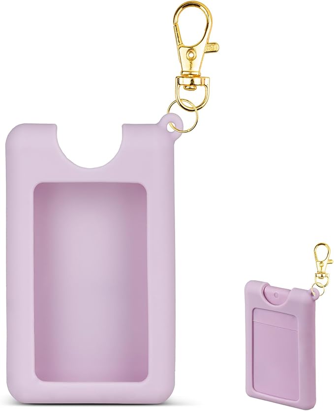 VANEST Silicone Case Compatible with Noshinku Pocket Hand Sanitizer, Protective Case with Keychain for Refillable Travel Size, Hand Sanitizer Spray Accessory
