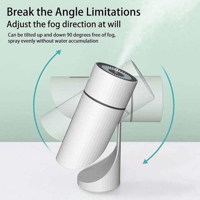 Dog Humidifier, Portable USB Rechargeable Desktop Humidifier with Night Light & Timer, Quiet Mini Humidifiers for Bedroom, Office, Travel & Car