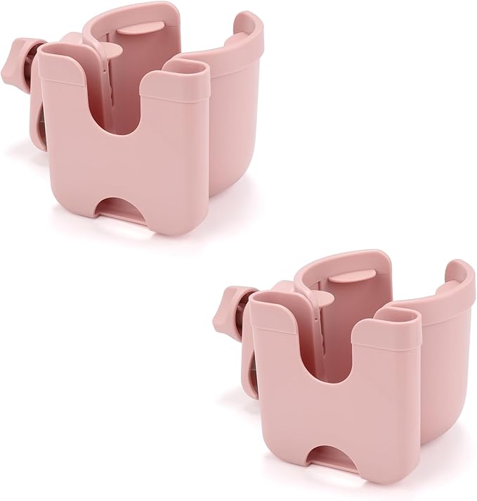 Accmor Stroller Cup Holder with Phone Holder, Bike Cup Holder, Universal Cup Holder for Uppababy Nuna Doona Strollers, 2-in-1 Cup Holder for Walker, Wheelchair, Scooter