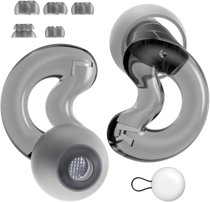 Ear Plugs for Noise Reduction - Discreet,Clear Speech Earplugs for Noise Sensitivity - 33dB Background Sound Relief Ear Stopper with Case for Overstimulated Parenting,Social Gathering,Work