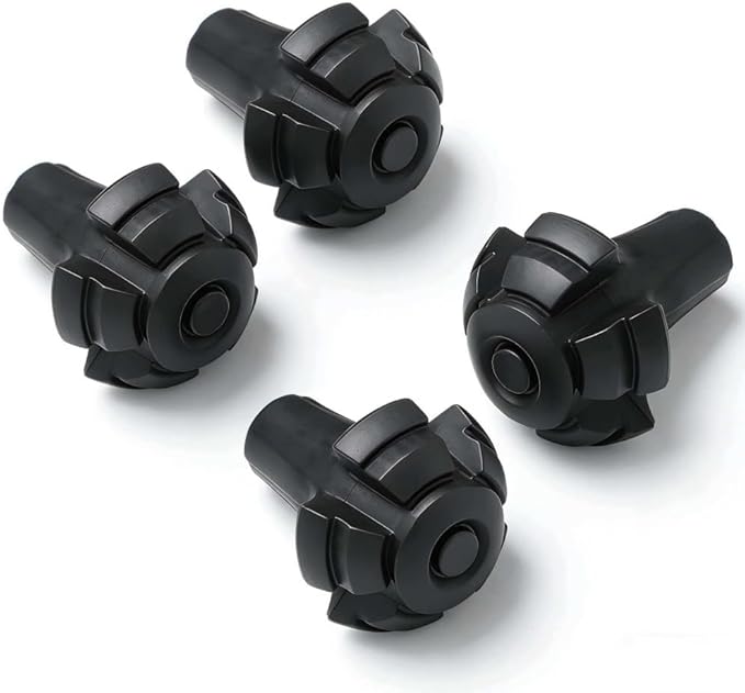 Walking Stick Tips Rubber 4pcs Trekking Pole Tips Replacement- Rubber Feet for Hiking Poles, Walking Sticks, Trekking Poles | Rubber Tip for Walking Sticks Hiking Trekking Poles Boot Tips Rubber Feet