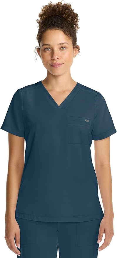 Healing Hands Women's Tops V-Neck Scrub Top Tuck-in with Welt Chest Pocket HH755