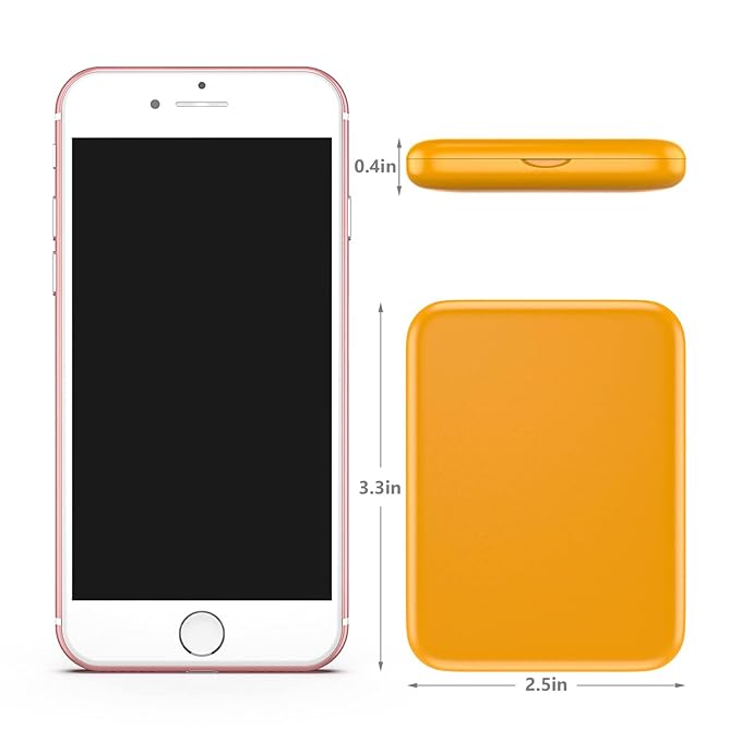 Kintion Pocket Mirror, 1X/3X Magnification LED Compact Travel Makeup Mirror with Light for Purse, 2-Sided, Portable, Folding, Handheld, Small Lighted Mirror for Gift, Yellow