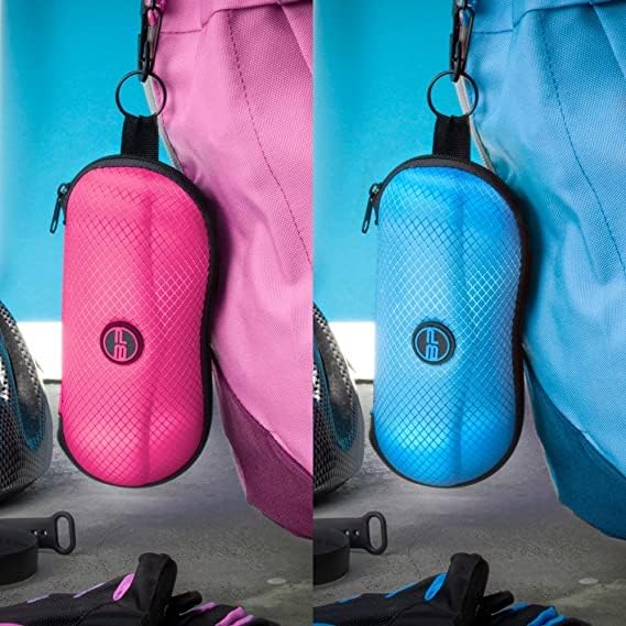 BLUPOND Sunglasses Case Semi Hard EVA Shell with Metal Hanging Hook Belt Clip Sun Glasses Storage
