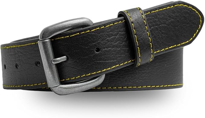 First Mfg Co - Mens Premium Leather Belt With Removable Buckle And Hidden Zipper Money Belt Daily Wear For Pants Perfect Fit