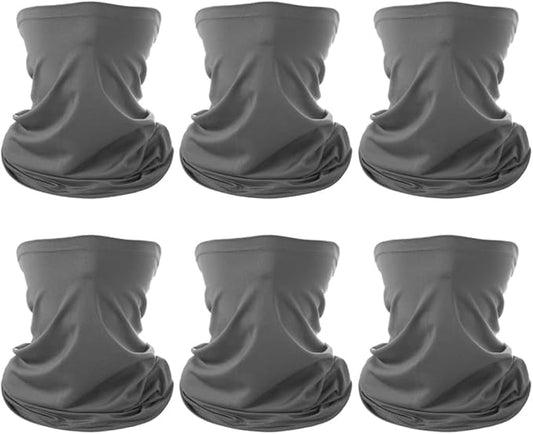6 Pieces Summer Face Cover Scarf Mens Neck Gaiter For Men Women UV Protection Face Breathable Sun Protection Cycling Running