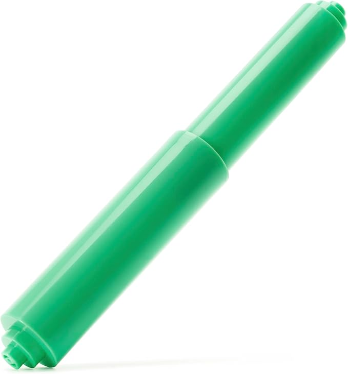 Qualihome Green Universal Plastic Spring Loaded Toilet Paper Roll Holder Replacement Rod, Green Toilet Paper Roll Replacement Rod