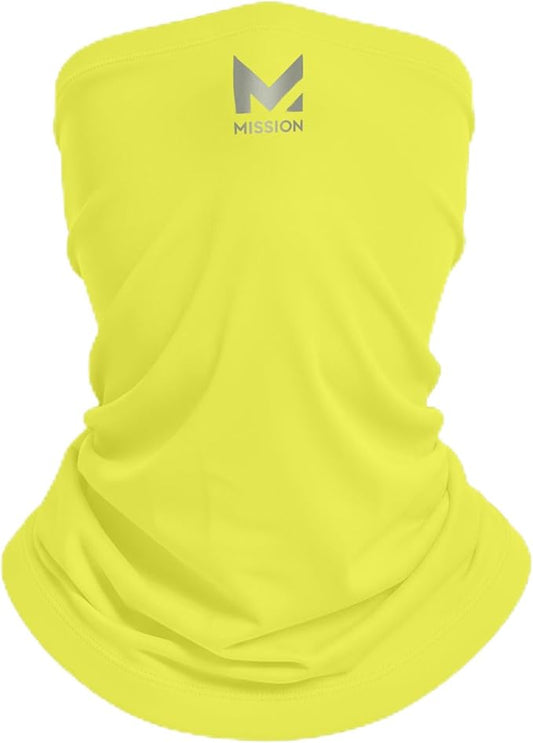 MISSION Multi-Use Neck Gaiter Face Mask for Ski & Outdoors, UPF 50, Breathable Lightweight Fabric