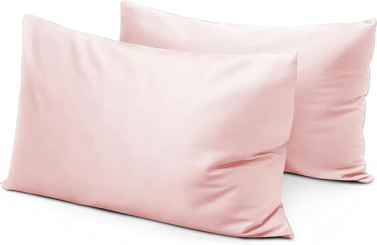 Travel Pillow Case 14x20 Size Set of 2 Envelope Closure Toddler Pillowcase 600 Thread Count 100% Egyptian Cotton Soft & Skin Friendly Travel Pillow Covers 14 x 20, Blush Pink