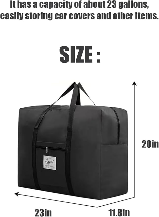 Car Cover Storage Bags (Only Bags，23 x 11.8 x 20 in) Reusable, for All-Weather Waterproof Car Covers, Windshield Sun Shade Umbrella & Truck Cover, Convenient Storage, 20 LBS Weight Capacity