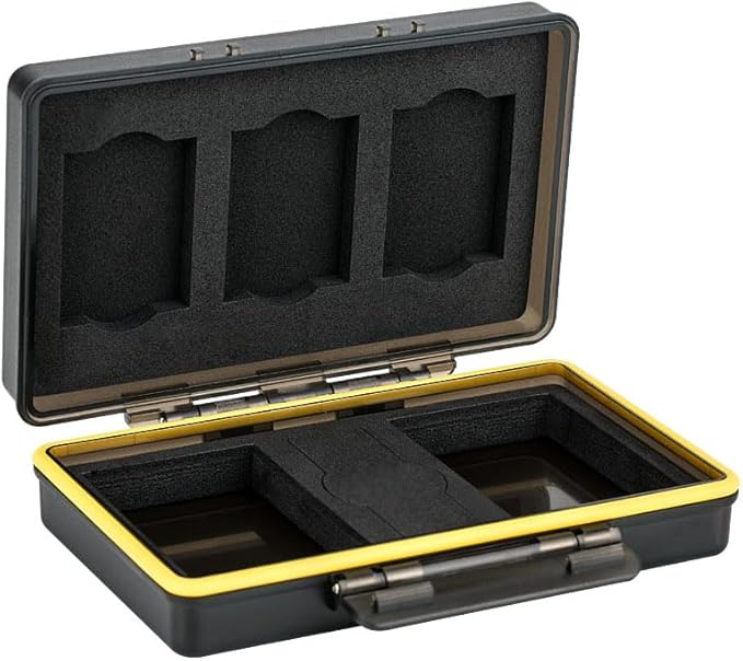 JJC Nikon EN-EL15 EN-EL14 Camera Battery Memory Card Storage Case Holder for 3 Slots Cfexpress Type B XQD Card + 2 Slots Battery, Camera Batteries Box for Nikon Z8 Z6III Z6II Z7II Z6 Z7 D850 D500