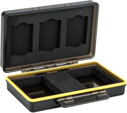 JJC Nikon EN-EL15 EN-EL14 Camera Battery Memory Card Storage Case Holder for 3 Slots Cfexpress Type B XQD Card + 2 Slots Battery, Camera Batteries Box for Nikon Z8 Z6III Z6II Z7II Z6 Z7 D850 D500