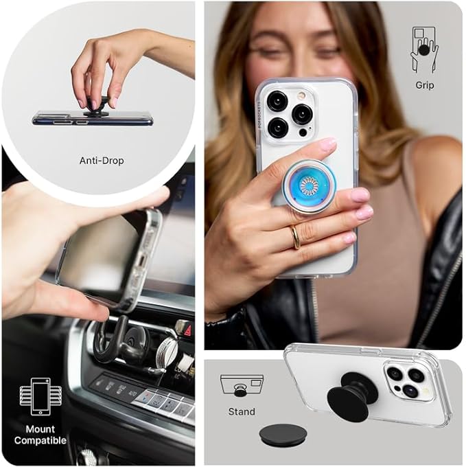 PopSockets Phone Grip with Expanding Kickstand, Adhesive Grip - Molded Flower Horchata