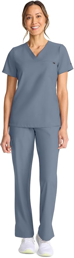 Healing Hands Women's Tops V-Neck Scrub Top Tuck-in with Welt Chest Pocket HH755
