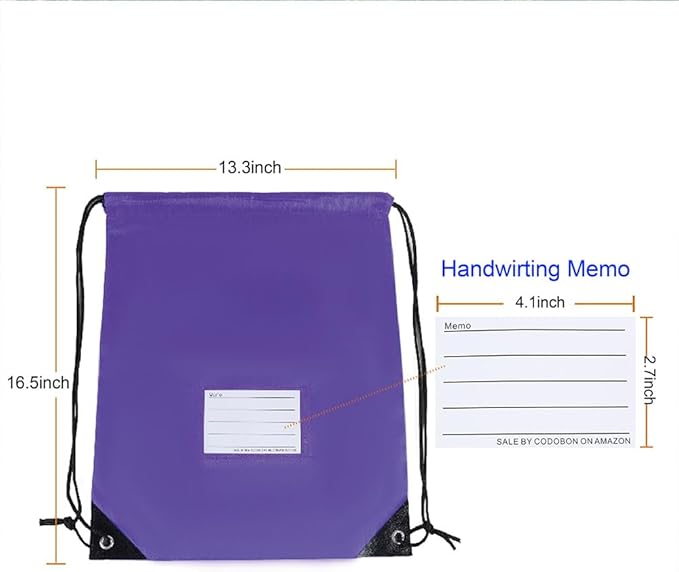 20 Pcs Drawstring Bags,Bulk Draw String Backpack, DIY Gym Sports Cinch Bag Sackpack for Women Men, Purple