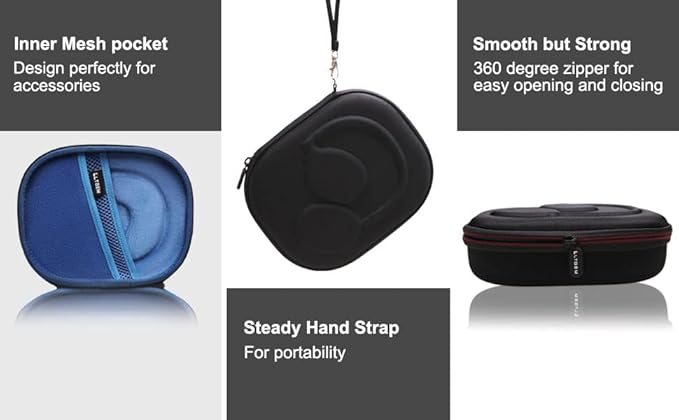 LTGEM Case Compatible with JBL Tune 770NC / 510BT / 720BT / 520BT / 520C / 670NC, for JBL Live 770NC / 670NC / 680NC / 780NC Headphones, Black+Blue