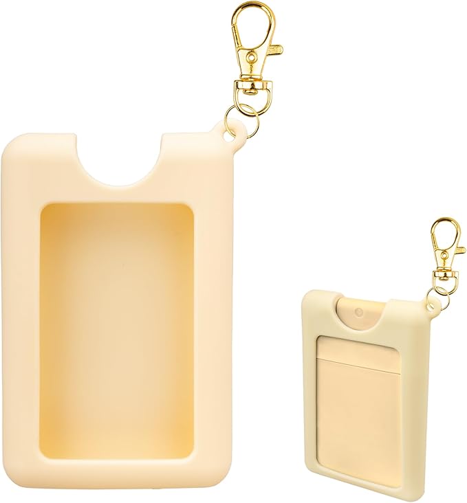 VANEST Silicone Case Compatible with Noshinku Pocket Hand Sanitizer, Protective Case with Keychain for Refillable Travel Size, Hand Sanitizer Spray Accessory
