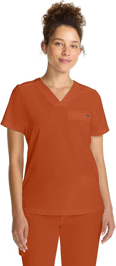 Healing Hands Women's Tops V-Neck Scrub Top Tuck-in with Welt Chest Pocket HH755