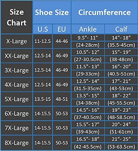 Wide Calf Compression Socks for Men and Women, Extra Large Knee High Cotton Socks