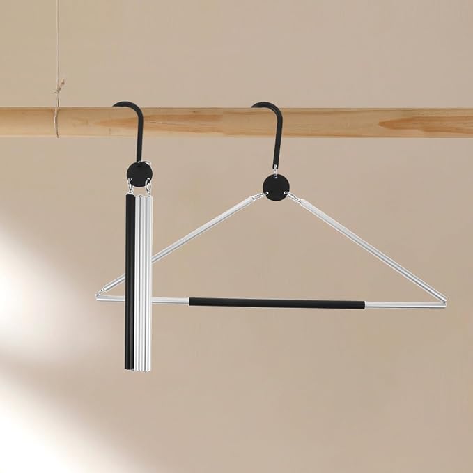 Portable Foldable Clothes Hanger Lightweight Travel Hanger Space Saving Folding Coat Nonslip Design for Cruise and Closet Organization