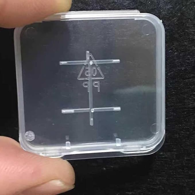 60 Pieces Plastic Memory Card Case Holder Micro TF Card Storage Box Case Holder, Clear