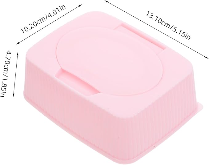 Alipis Portable Wipe Holder Travel Case Flip Lid Dustproof Storage Box for Nursery Bathroom Makeup Cotton Pads