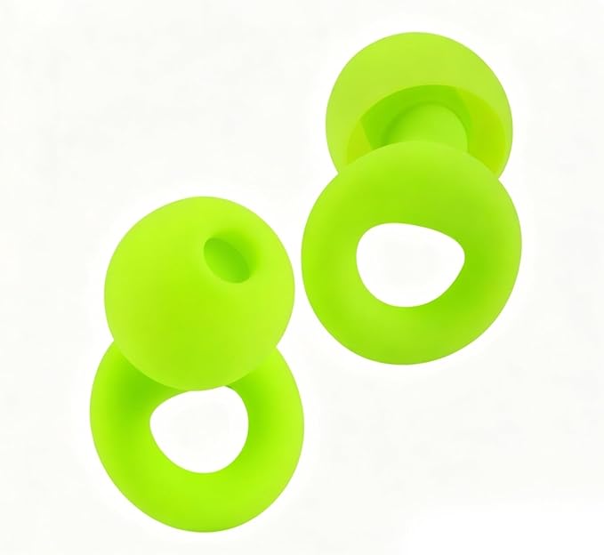 Ear Plugs for Noise Reduction–Super Soft, Reusable Hearing Protection in Flexible Silicone for Sleep, Noise Sensitivity & Flights-8 Ear Tips in XS/S/M/L–27dB Noise Cancelling–Light Green