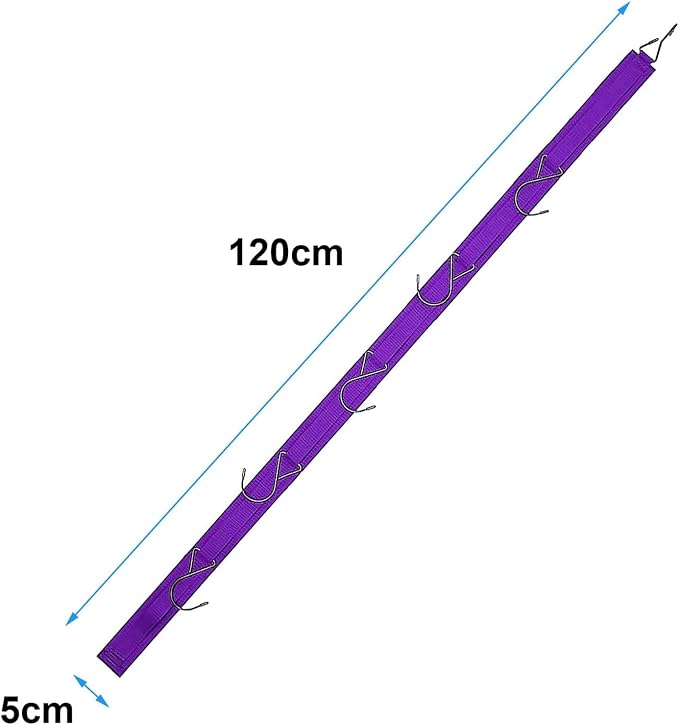 Hockey Hanger Portable Hanging Dryig Rack Hockey Gifts for Home and Outdoor Using in Ice Hockey Skating Football Camping Fishing 5 Hooks (Purple)