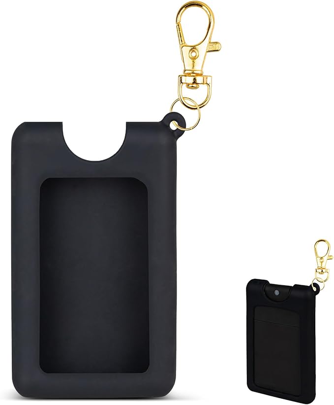 VANEST Silicone Case Compatible with Noshinku Pocket Hand Sanitizer, Protective Case with Keychain for Refillable Travel Size, Hand Sanitizer Spray Accessory