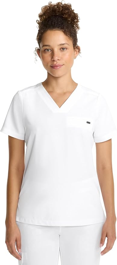 Healing Hands Women's Tops V-Neck Scrub Top Tuck-in with Welt Chest Pocket HH755