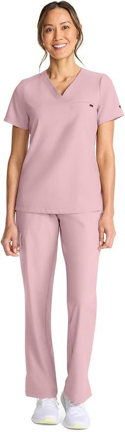 Healing Hands Women's Tops V-Neck Scrub Top Tuck-in with Welt Chest Pocket HH755