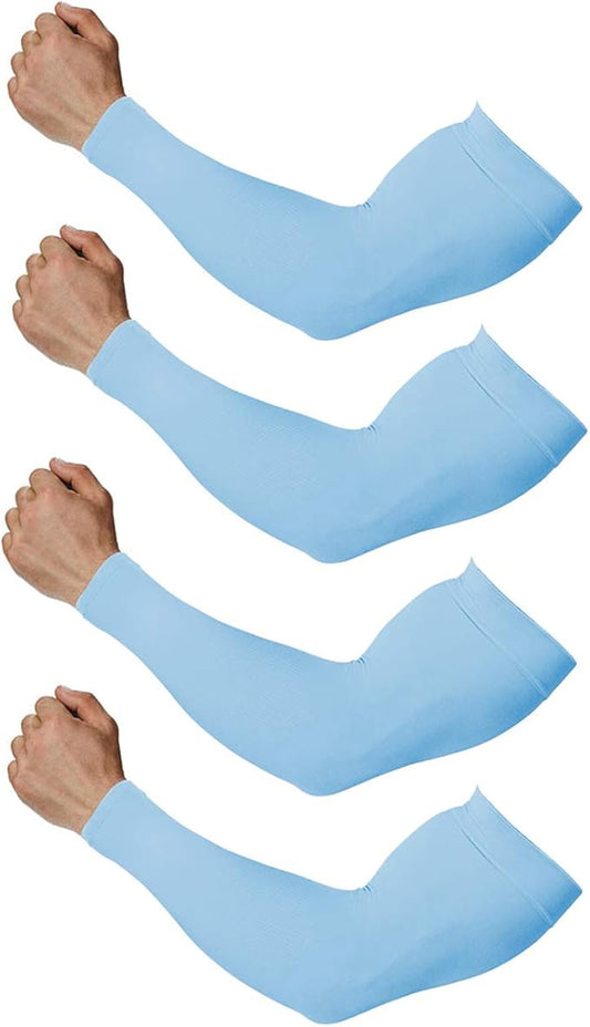 4-Pairs Arm Sleeves for Men and Women - Tattoo Cover Up - Cooling Sports Sleeve for Basketball Golf Football