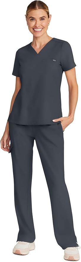 Healing Hands Women's Tops V-Neck Scrub Top Tuck-in with Welt Chest Pocket HH755