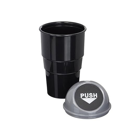 Small Automotive Cup Holder Garbage Can (Gray-2pcs)