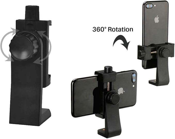 Acuvar Universal Tablet Tripod Mount Holder, Adjustable Stand Adapter for iPad, Samsung Galaxy Tab & Surface, Fits 8–11 Inch Tablets (Vertical & Horizontal) (3) Tablet Holder + Rotating Phone Mount