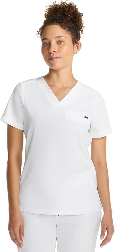 Healing Hands Women's Tops V-Neck Scrub Top Tuck-in with Welt Chest Pocket HH755