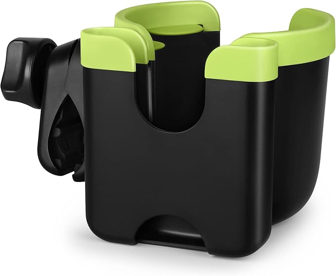 Accmor Stroller Cup Holder with Phone Holder, Bike Cup Holder, Universal Cup Holder for Uppababy Nuna Doona Strollers, 2-in-1 Cup Holder for Walker, Wheelchair, Scooter